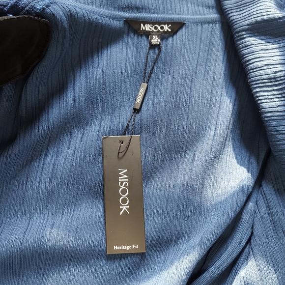 Misook Blue Cardigan with Belt - Picture 11 of 12